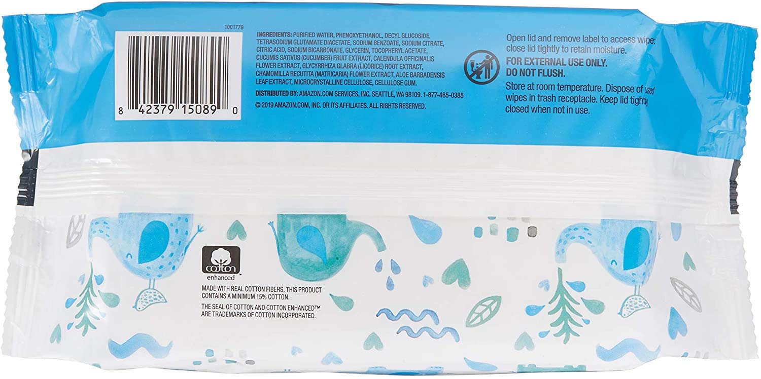 Brand - Mama Bear 99% Water Baby Wipes, Hypoallergenic, Fragrance Free,72 Count (Pack of 6) - Image 4